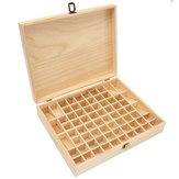 Caixa de 72 garrafas de madeira Organizador de contêiner de armazenamento para óleo essencial aromaterapia