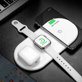 Baseus 3 en 1 18W Qi Chargeur sans fil Pad de chargement rapide sans fil Écouteurs Chargeur Montre Chargeur pour iPhone 11 Mi 10 Huawei P40 Pro Apple Watch Série 5 4 3 2 Apple AirPods