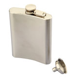 8OZ Stainless Steel Pocket Whisky Liquor  Hip Flask With Funnel Portable Bar Accessories