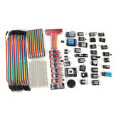 Geekcreit® 37 Kit de Módulo de Sensor com T Tipo GPIO Jumper Cable Breadboard Para Raspberry Pi Pacote de Saco de Plástico