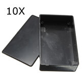 10 قطعة صندوق أدوات صندوق إلكتروني بلاستيكي أسود 100x60x25 مللي متر حافظة تقاطع