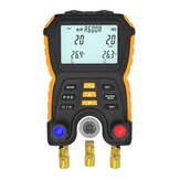 Manômetro digital HTI HT-750 Instrumento eletrônico de coletor de pressão Manômetro de refrigeração Medidor de pressão Ferramentas de teste de temperatura