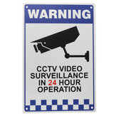Panneau d'avertissement CCTV Autocollant Caméras de surveillance de sécurité Caméra Signe de sécurité Reflactif Métal