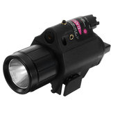 Red Laser Sight Dot Scope 3W LED-es elemlámpa kombinált taktikai Picatinny 20 mm-es sínre szerelhető