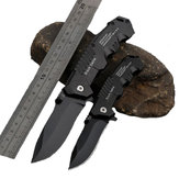 LAOTIE 120 мм Черный мини-складной нож из нержавеющей стали на открытом воздухе для выживания и кемпинг Нож Резак для ловушек