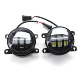 Faróis de circulação diurna de LED COB de 4 polegadas, Lâmpada de neblina DRL de cor dupla para Parad F150/Honda/Nissan/Subaru/Acura
