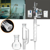 Set di condensatori per estrattore Soxhlet in vetro da laboratorio con matraccio a fondo piatto da 60 ML e tubo da 225 mm