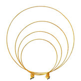 1/1.2/1.5/1.8/2.4M Gold Round Balloon Arch Metal Wedding Arch For Garden Yard Wedding Brithday Party