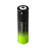 SKYWOLFEYE 2 piezas 5800mAh 18650 Batería Potencia de la linterna cámping Caza portátil Batería