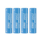 4 pezzi di batterie al litio ricaricabili Astrolux® E1825 18A 2500mAh 3.7V non protette ad alta scarica per celle di alimentazione per torce Astrolux Nitecore Lumintop Fenix Olight RC Toys Home Tools