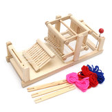 DIY Brocaded Enginery Chinese traditionele houten tafel weven weefgetouw Machine Model handwerk speelgoed 