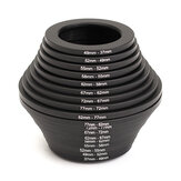 9X Step-Up 37-82mm + 9X Step-Down 82-37mm Ringen Filter Stepping Adapter