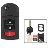 3 Button Remote Flip Key Fob Case Shell Blade For Mazda 3 5 6 RX-8 CX-7 CX-9