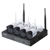 ESCAM WNK404 4CH 1080P خارجي IR فيديو طقم نظام CCTV NVR للمراقبة اللاسلكية IP الة تصوير