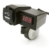Presa di corrente impermeabile per caricatore USB da 12V 3.1A con voltmetro per motociclette, ATV e scooter