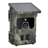 Telecamera per caccia HC600A 24MP 1080P pannello solare esterno IP65 impermeabile Visione notturna ad infrarossi Monitoraggio fauna selvatica Trappola Fotocamera per piste Video Registratore Foto
