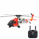 YXZNRC F09-S 2.4G 6CH 6-Axes Gyro GPS Positionnement à Flux Optique Caméra FPV 5.8G Double Moteur Brushless Hélicoptère RC Flybarless à l'Échelle 1:47 RTF