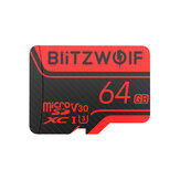 Scheda di memoria BlitzWolf®BW-TF2 Micro SD con adattatore Classe 10 U3 Scheda TF 32G 64G 128G 256GB per fotocamera UAV Recorder