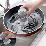 Huishoudelijke Keuken Afwasborstel voor het wassen van keukengerei met vloeibare zeepdispenser, pottenborstel, afwasborstels, reinigingsgereedschap