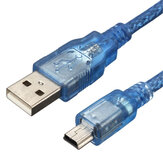 Blue Male USB 2.0A To Mini Male USB B Power Data Cable per Nano V3.0 ATMEGA328P Module Board