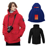 COTTONSMITH Akıllı Isıtma Ceketi 4 Kademe Sıcaklık Kontrolü Yıkanabilir USB Elektrikli Isıtmalı Kapüşonlu Ceket Kış Dış Giyim
