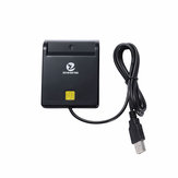 Lecteur de carte à puce USB Zoweetek EMV CAC lecteur de carte d'accès commun ISO 7816 pour carte SIM/ATM/IC/ID