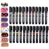 24 Penna per arte delle unghie con set di disegno per gel UV per manicure