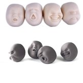Black Caomaru Funny Face Ball Squishy Toys Stress Reliever Gift Rich Funny Facial Expressions