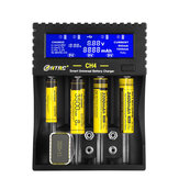 Caricabatterie HTRC CH4 Batteria Caricabatterie Li-ion Li-fe Ni-MH Ni-CD Smart Fast per 18650 26650 6F22 9V AA AAA 16340 14500 Batteria Caricabatterie