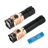 Astrolux® S43S Copper 4x LH351D/4x XPL-HI 3500lm New LED High CRI 95 EDC Flashlight + 1Pc 30Q Power 18650 Battery