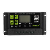 Controlador solar 10/20/30A 12V/24V auto-adaptativo com display LCD Controlador de carga solar PWM Controlador de carga de painel solar