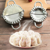 Stainless Steel Pastry Tool 2x Dumpling Maker Mould + Flour Ring Cutter 3pcs/Set