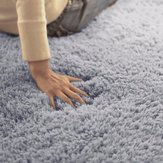 Honana WX-329 50x80cm Bedroom Living Room Soft Rug Shaggy Anti Slip Carpet Absorbent Mat