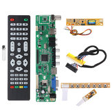 V56 Universele LCD TV Controller Driver Board PC / VGA / HDMI / USB Interface + 7 Key Board + Backlight Inverter + 1ch 6-bit 30pin LVD's Kabel
