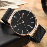 CURREN 8257 montre de montre en acier inoxydable ultra mince avec un design décontracté et une montre à quartz