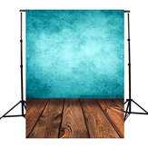 3x5FT Niebieskie Tablice Fotografia Tła Drewna Studio Photo Prop