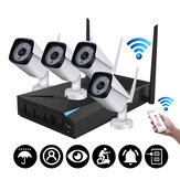 4CH Bezprzewodowa kamera IP Wi-Fi 1080P HDMI NVR System Monitoringu Kamery CCTV na zewnątrz domu z funkcją podczerwieni