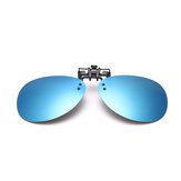 BIKIGHT Mirror Pilot Gepolariseerde Clip-on Zonnebril met Nachtzichtlenzen, Anti-condensbril en UV-beschermingsbril.