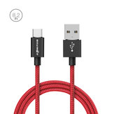 BlitzWolf® BW-TC3 3A USB Тип-С плетеный кабель для зарядки данных 8.2ft / 2.5m с волшебным ленточным ремешком
