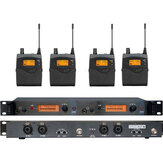 Soundhai SR2050 In Ear Wireless Stage Monitor System 2 Channel 4 Bodypack Karaoke Microphone System