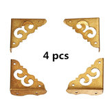 4 peças de cantos antigos de cobre para bloco de notas, protetor de ângulo para caixa de presente de madeira para joias