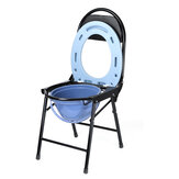 Sedia da toilette pieghevole in acciaio e plastica per anziani e donne in gravidanza 35x39x78cm