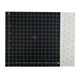 ورقة ملصقات سطح مسح مربع أسود بمقاس 300 * 300 مم لمنصة السرير الساخنة مع إحداثيات 1:1 لطابعة ثلاثية الأبعاد