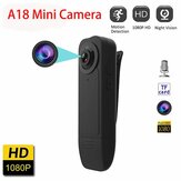 كاميرا A18 Mini HD 1080P Pen Pocket Body Cop Cam Micro Video Recorder Night Vision Motion Detection Small Security Camcorder