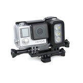 Gopro Hero 4 Session SJCAM Yi DSLRカメラ用の防水LEDフラッシュフィルライトスポットランプ