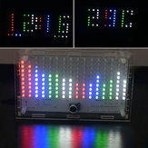DIY FFT1625 Digitale Uhr Music Spektrum elektronischer Satz Mit Temperaturanzeige mit Gehäuse