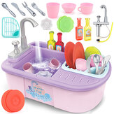 シミュレーションキッチン食器洗い機プレイシンク食器ごっこセット 子供向けの教育玩具ギフト