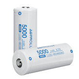 2 pièces Astrolux® C2650 Batterie li-ion rechargeable de haute performance de 5000mAh 3C 3.7V 26650 15A pour lampes de poche jouets RC Télécommande Gamepad
