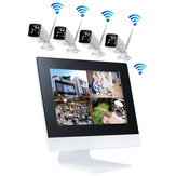 WNK405 10.1inch Screen 720P Wireless NVR Kit P2P Ao ar livre IR Night Vision Security IP WIFI Camera