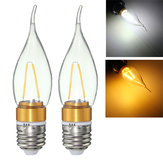 E27 E14 E12 B22 B15 2W LED Filament Edison Műanyag és Alumínium Tiszta Fehér Meleg Fehér Fény AC220V